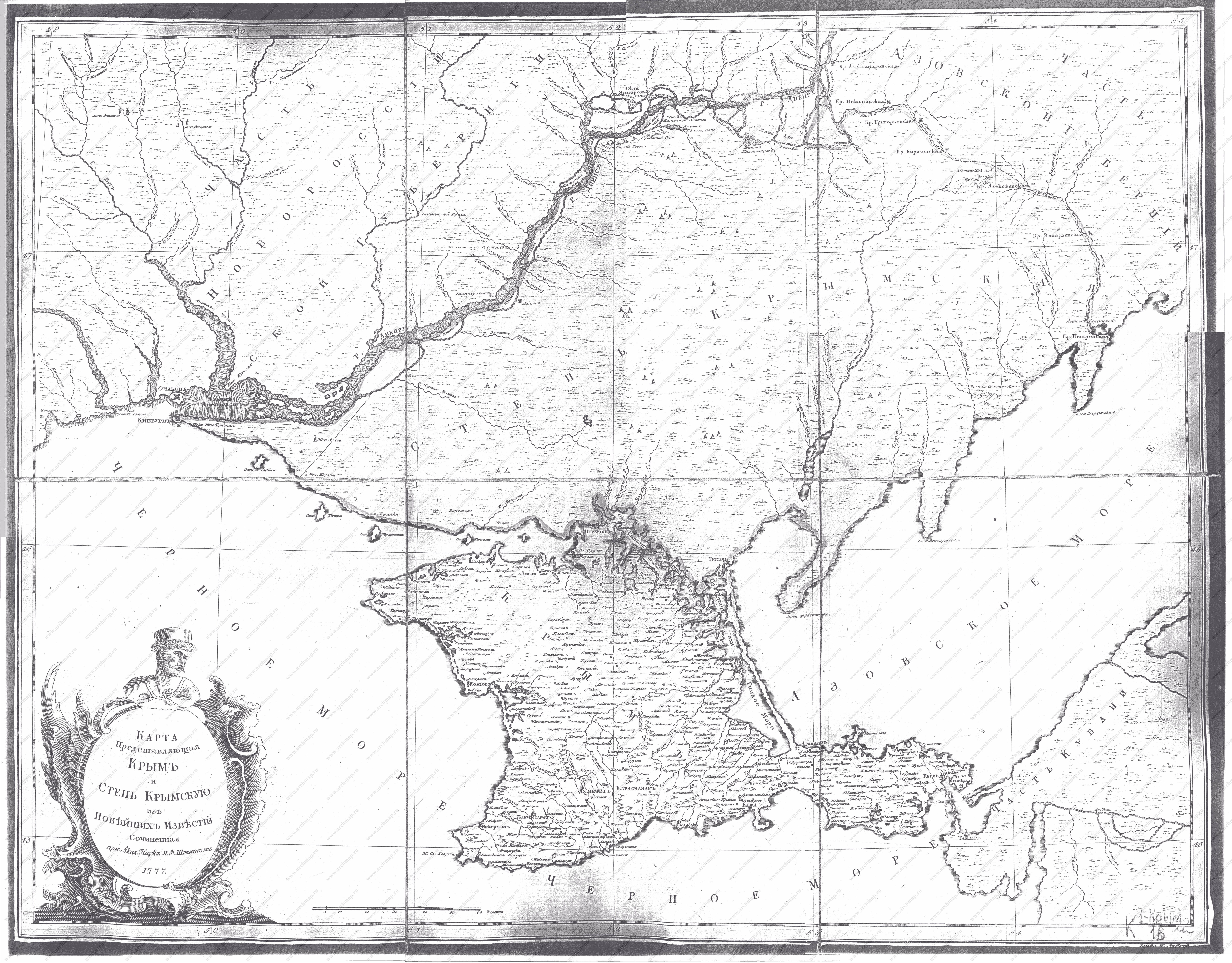Карта Я.Ф. Шмита  1777.